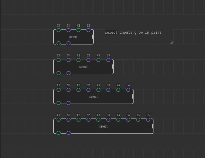 Select node with arity step 2
